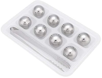 OmGoods - Dailygoody - Roestvrijstalen IJsballen - Herbruikbare IJsballen - Ideaal voor Koude Dranken - Zilver - Koude Wijn en Whisky - Perfect voor Dranklief