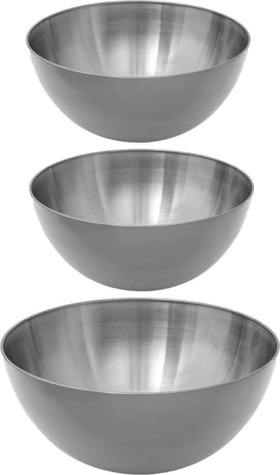 Secret de Gourmet voedsel serveerschalen - Set 5x - RVS - D29/D13 cm