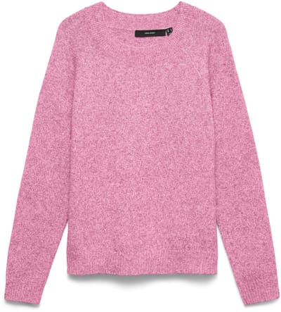 Vero Moda Trui Vmdoffy Ls O-neck Blouse Ga Noos 10201022 Prism Pink/w. White Melange Dames Maat - L