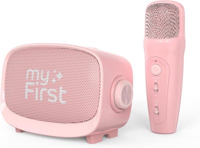 Mini Karaoke-machine voor Kinderen - Draadloze Microfoon met AI Stemvervormer - Draagbare Bluetooth Speaker - Kerstcadeau voor Meisjes en Jongens