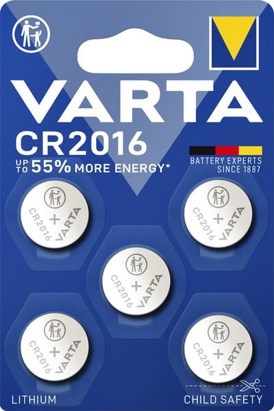 50 Stuks (10 Blisters a 5St) - Varta CR2016 Professional Electronics 3V 90mAh Lithium knoopcel
