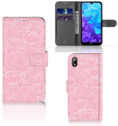 Huawei Y5 (2019) Hoesje White Flowers