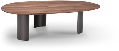 Icon Living - Salontafel Sarah 001 Organisch 124x75x34 Walnoot Poot Bronze