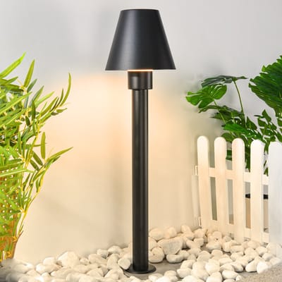 Moderne buitenlamp Bruno zwart, 80 cm