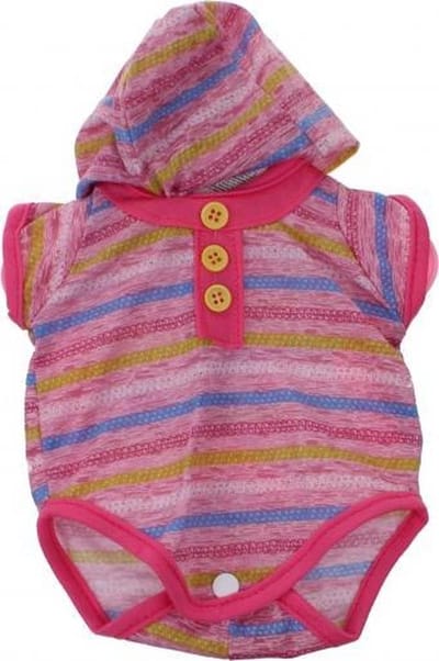 Johntoy Baby Rose Babypoppenkleren Romper Streep 40-45 Cm