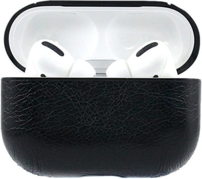KELERINO. Leren hoesje geschikt voor Apple Airpods Pro - Zwart