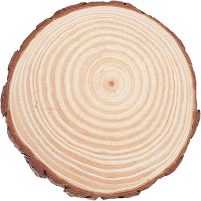 Tuin Stapstenen - Buiten Pad - Tuin Decoratie - Natuurlijke Houtlook - 24.5cm Diameter - Beige