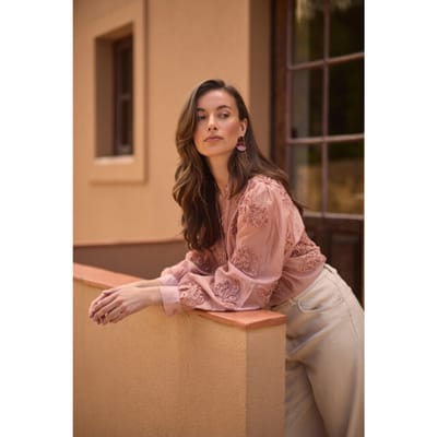 Nukus Nkf02156 336 antonella blouse paillet flower rose