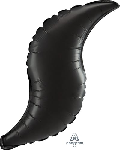 Amscan - Folieballon Zwart Satijn Curve - 91 cm