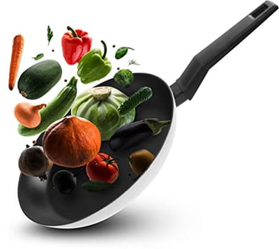 Braadpan 24 cm - Antiaanbakpan van 90% gerecycled aluminium - Ergonomische handgreep - Geschikt voor inductiekoken
