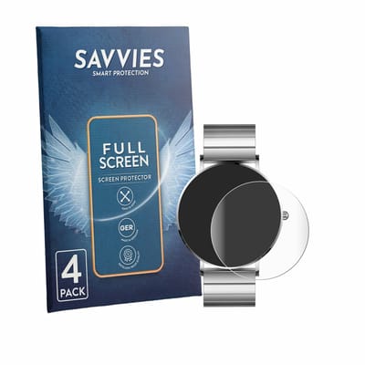 Savvies - Screenprotector voor Xcoast Minimalist Unisex Smartwatch - Folie Beschermfolie transparant volledig dekking 4 Stuks