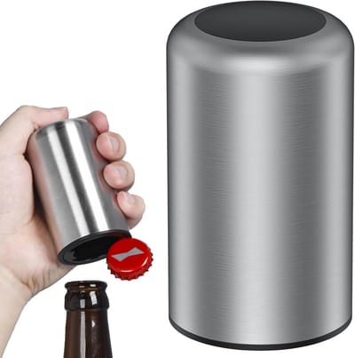 Automatische Push Down Flesopener voor Bier, Frisdrank en Cola - Schadevrije Flesdoppen voor Thuis, Bar en Restaurant, Ideaal Cadeau voor Mannen en Vaderdag