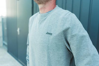 Jeep Heren Sweatshirt Met Ronde Hals Grijs - L