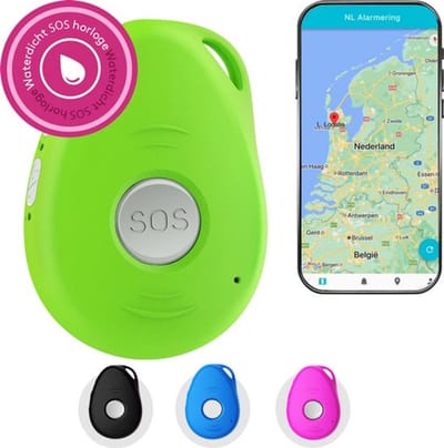 NL Alarmering - Alarmknop Voor Ouderen - Senioren Alarm - GPS - Personenalarmering - Groen