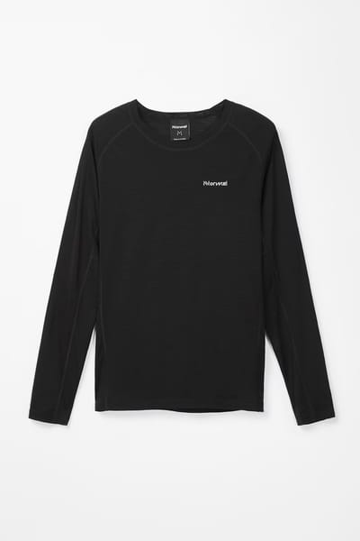 Nnormal Merino T-shirt Met Lange Mouwen Zwart L Vrouw