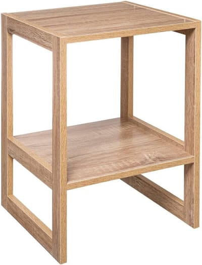 Stapelbare Plank met Vakken in Natuurlijke Kleuren