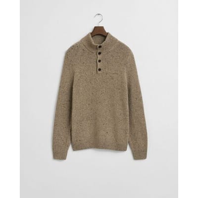 Gant Mocker Pullover Wool Blend Sand - Maat L - Heren - Pullovers
