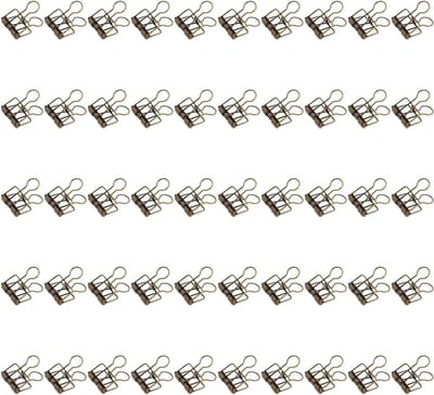50 Stuks Metalen Binder Clips voor Kantoor, School en Thuisgebruik - 32mm (Brons) - Duurzaam, Sterk en Veelzijdig