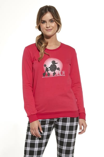 Cornette Katoenen Pyjama Dames Volwassenen Winter Matching Gezin Pyama Lange Mouw Lange Broek Lady 567/304 L