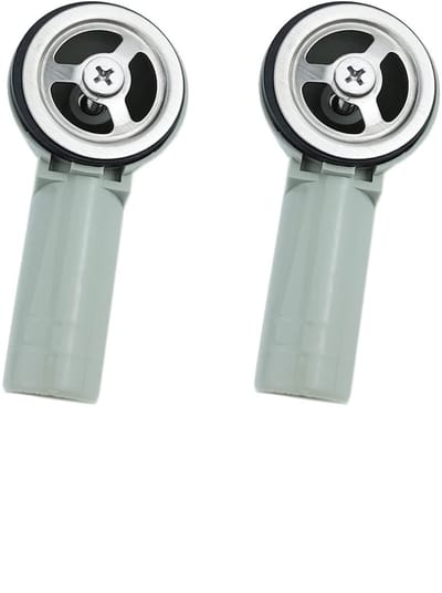 Dailygoods- Overloopkop 2 Stuks - Overloopafvoer - Ronde Interface 41x41 mm - Geschikt voor Roestvrijstalen Gootsteen - Gatmax 32 mm - Inclusief 2x Overloop Hoofd - Afvoer