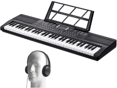 Venzor - Digitale Keyboard Piano 61 Toetsen – 200 Tonen & 200 Ritmes – Draagbaar Elektrisch Keyboard voor Beginners – Zonder Standaard