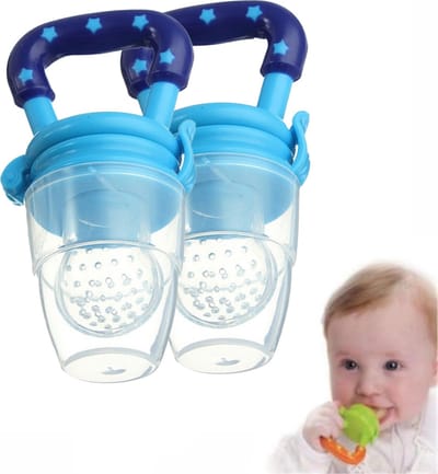 2x Stuks - Fruitspeen - Fopspenen - Speen Sabbelspeen - Baby Fruit Eten - Babyfruit bijtring - Babyfruitvoederfopspeen - LOUZIR