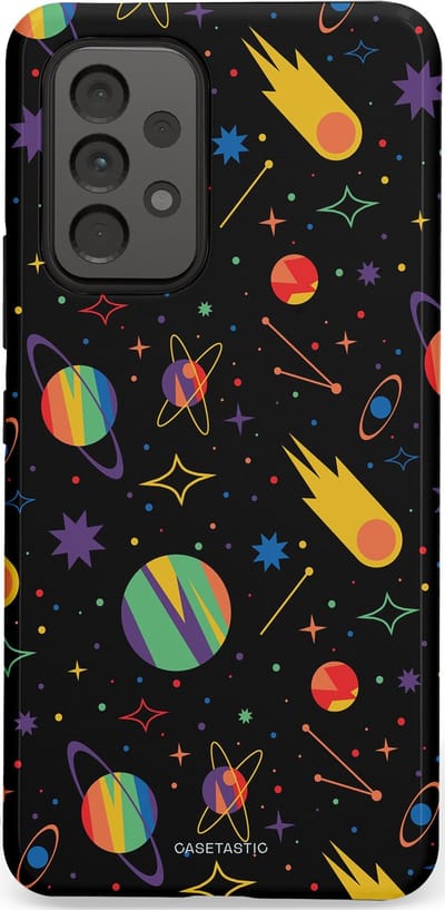 Casetastic Hoesje Geschikt voor Samsung A53 - Stijlvolle Beschermende Duo-layer Case - Planeten en meteoren