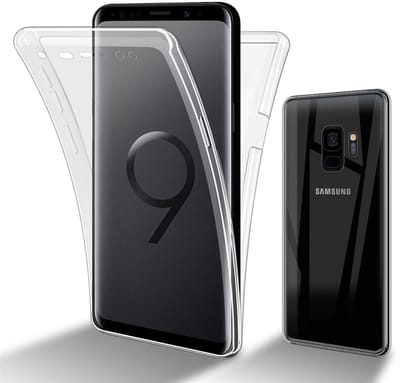 Cadorabo Hoesje geschikt voor Samsung Galaxy S9 in TRANSPARANT - 360° Full Body Case Cover Beschermhoes Voor- en achterbescherming, all-round bescherming met displaybescherming