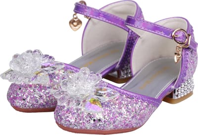 Prinsessen schoenen - Paars - maat 25 - cadeau meisje verkleedschoenen - prinsesen hakjes + handschoenen
