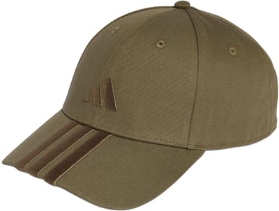 adidas Muts met Klep 3-Stripes New Logo Baseball Olijfgroen S/M - Maat Volwassenen