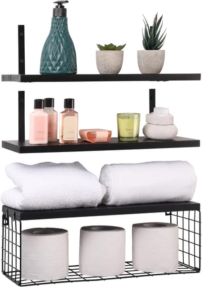 Unyqoos ® Charmante Set van 3 Houten Wandplanken voor Stijlvolle Interieurdecoratie