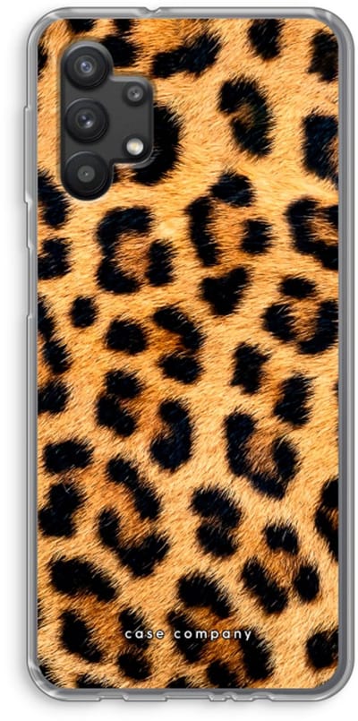 Case Company® - Hoesje geschikt voor Samsung Galaxy A32 5G hoesje - Luipaard - Soft Cover Telefoonhoesje - Bescherming aan alle Kanten en Schermrand