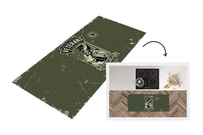 Keukenloper - Loper keuken - Vintage - Leger - Amerika - 120x50 cm - Keukenloper vinyl