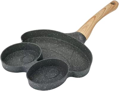 Pannenkoekenpan met Groeven - Koekenpan Bakplaat - Ontbijt Bakken - Vier Delige Vorm - 21 x 1 x 2.5 cm