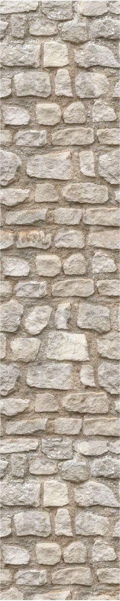 Voorgelijmd vliesbehang - GRIJZE STENEN MUUR - 1 rol van 300x60cm