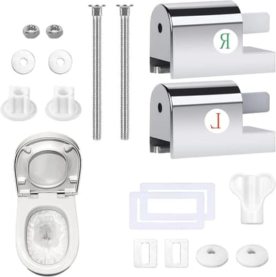WC-bril bevestiging - Toiletdeksel scharnieren - Stil sluiten - Softclose mechanisme - 10x10 millimeter - Wit