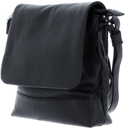 JOST Leren schoudertas Vika Ladies Bag With Flap Black zwart