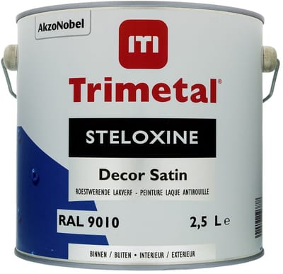 Trimetal Steloxine Decor Brillant - Polyvalente solventgedragen metaalbescherming ( 3 in 1 ) - Kleur Wit - 2.50 L
