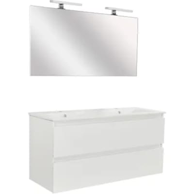 Allibert Badmeubelset Livo 120cm Met 2 Laden Glanzend Wit