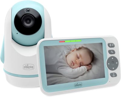Videobabyfoon met Gemotoriseerde Roterende Camera, Groot Kleurendisplay en Nachtzicht