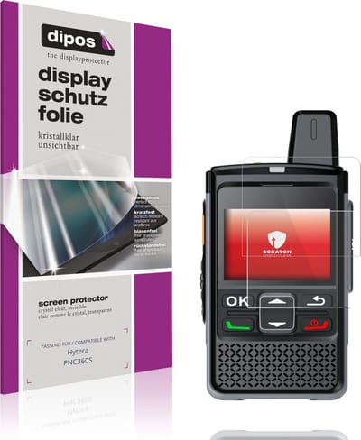 dipos – 4x Beschermfolie geschikt voor Hytera PNC360S | Krasbestendige & heldere Screenprotector Ultra-Thin