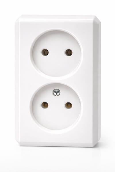 Plieger - Wandcontactdoos Opbouw - Wit - Dubbel Stopcontact - Zonder randaarde – Kema Keur