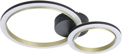 EGLO Calliera Plafondlamp - LED - 42 cm - Zwart/Goud/Wit - Dimbaar