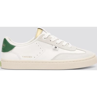 Cariuma Toca Soft Grain Leather And Suede Warm White Lush Green Size: 40.5 | Sneakers Outlet | Unisex | Groen