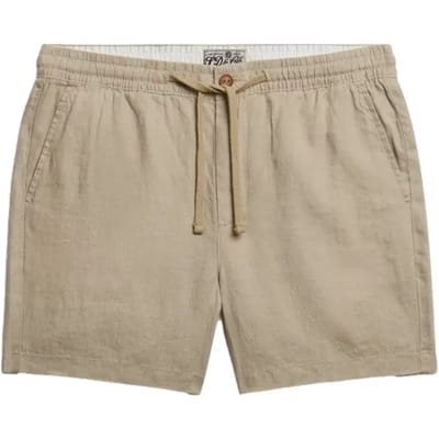 Superdry Short Linen Merchant Sand - Maat L - Heren - Korte broek