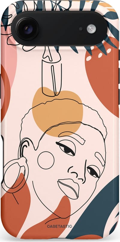 Casetastic hoesje geschikt voor Apple iPhone Air - MagSafe - Dubbellaagse bescherming - Ochtend blush - Fashion Case - Perzik Wit Zilver Crème
