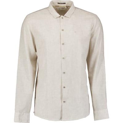 No Excess Shirt Stripe With Linen Taupe Größe: XL | Casual hemden Outlet | Herren | Schwarz