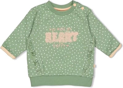 Feetje Sweater AOP Hearts Groen MT.56