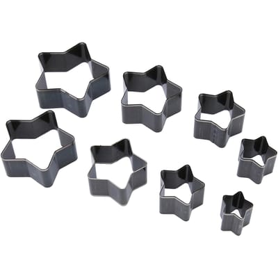 8 Pièces Moule à Emporte-pièce en Cuir Pentagramme Acier à Haute Teneur en Carbone Emporte-pièce Creux Outil de Perforation pour Cuir pour Bricolage