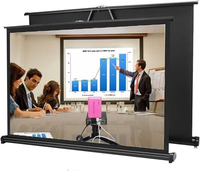 Projectorscherm - Draagbaar Scherm - Presentaties Onderweg - Opvouwbaar Ontwerp - 50 inch 16:9 - Mat Wit